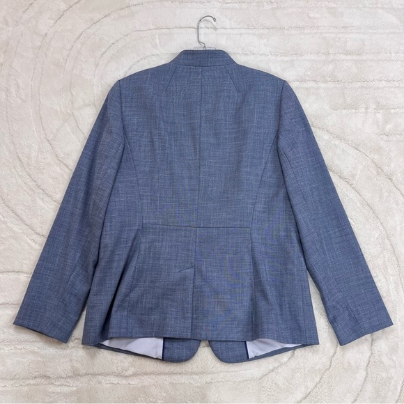 Talbots Single Breasted Lined Blazer Size 10 Blue Faux Front Pockets Lightweight - Picture 2 of 9